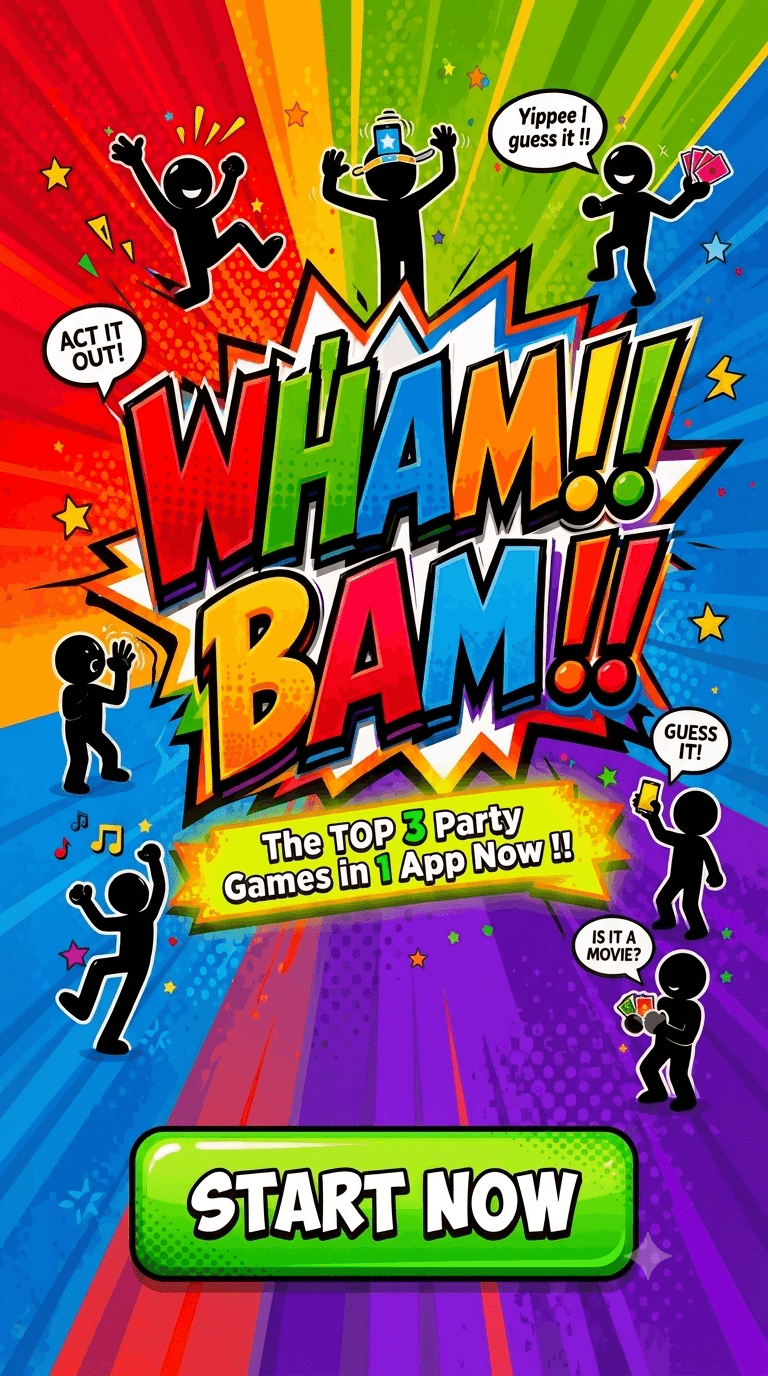 Wham Bam — the TOP 3 party games in 1 app